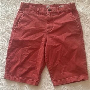 GAP Men's Salmon Flat Front Shorts, Cotton and Spandex